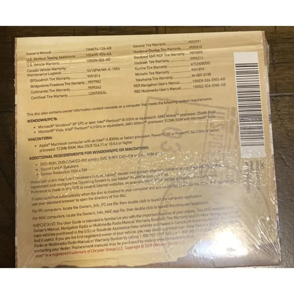 Jeep Patriot User Guide -Canvas Case -Owners Information DVD - Picture 3 of 8